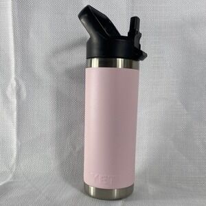 YETI Rambler 18 oz Vacuum Insulated Stainless Steel Bottle with Straw Cap Pink